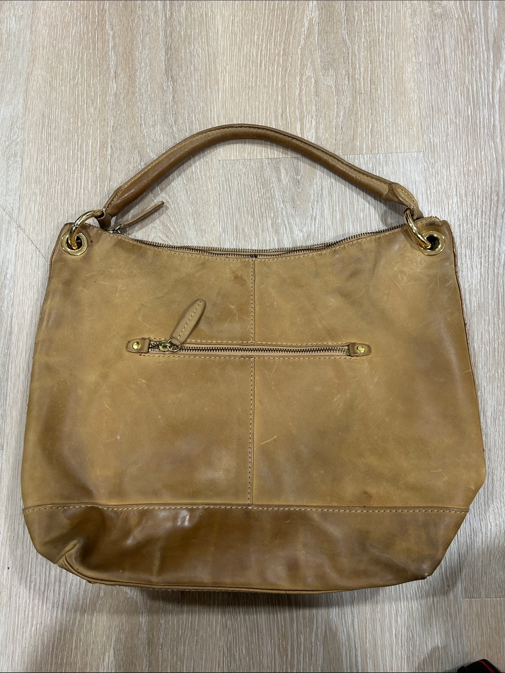 J. Crew Tan Cognac Leather Shoulder Bag